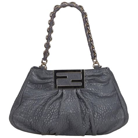 vintage fendi grey shoulder bag|old style fendi bags.